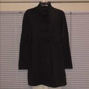 Long Charcoal Button Up sweater